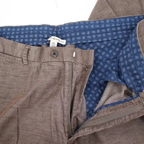 Peter Millar pants Mens 36 L32 Cotton Corduroy flat front business casual pocket - Picture 9 of 12